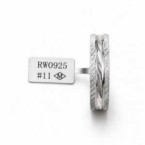 HYH Jewelry – Textured Silver Wedding Band Ring for Men (RW0925)