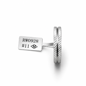 HYH Jewelry – Men's Diagonal Cut Textured Silver Ring (RW0928)